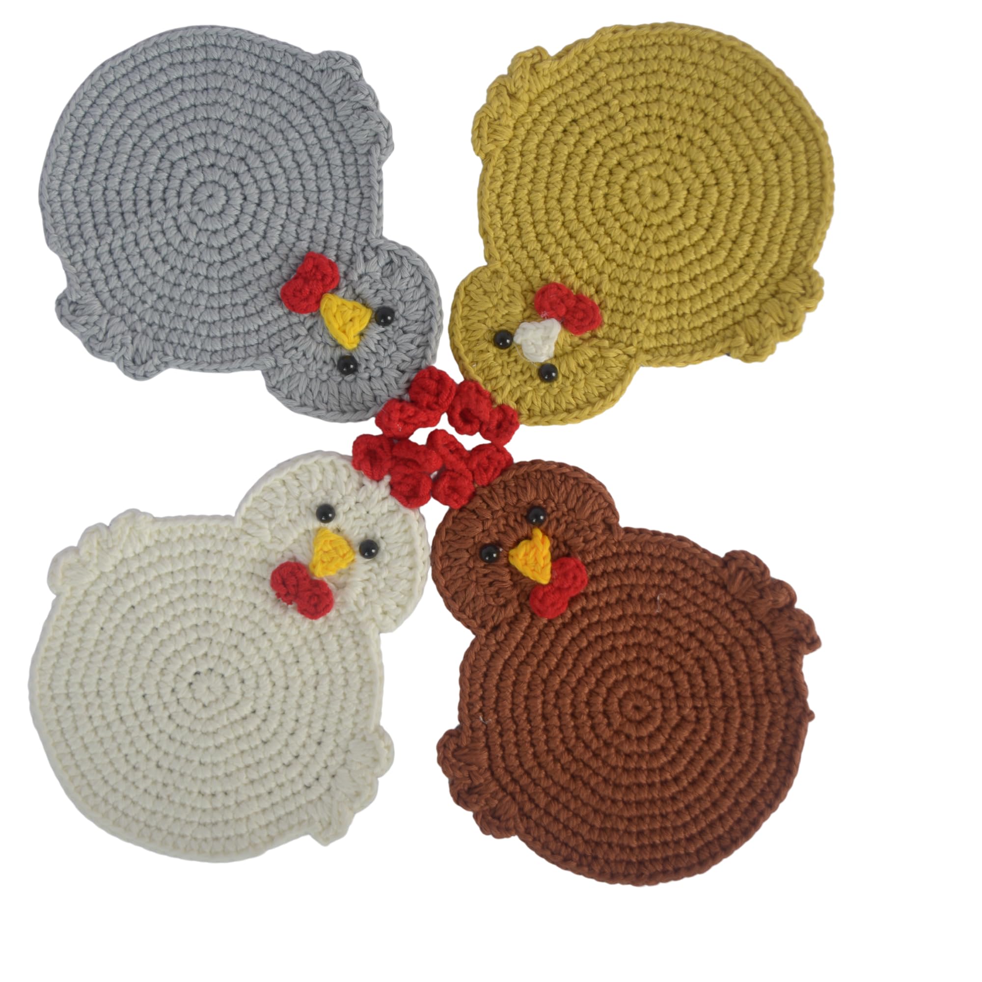 Posavasos de pollo para mesa por RucaDeco, práctico y decorativo en cualquier ocasión.
