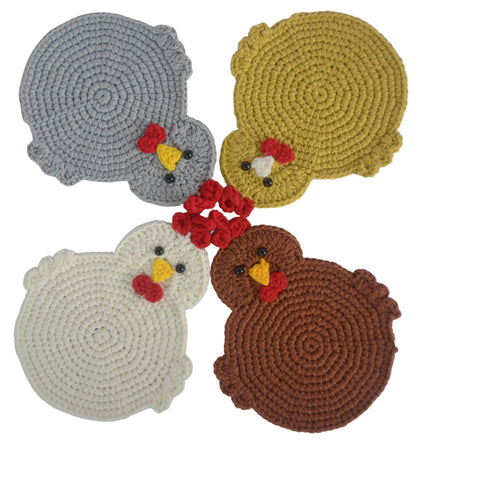 Posavasos de pollo para mesa por RucaDeco, práctico y decorativo en cualquier ocasión.