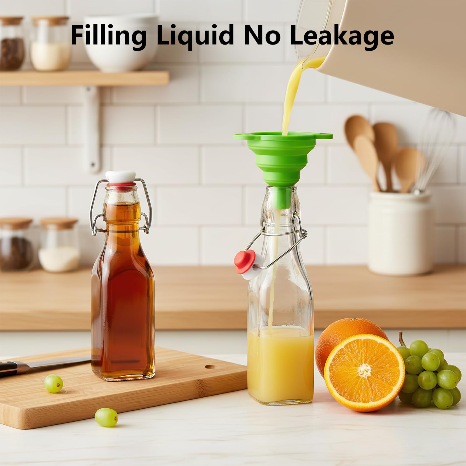 Kombucha enfriada en botella de vidrio Ruckae sellado hermético para burbujas