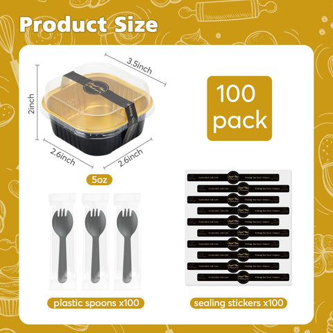 Ruckae contenedores dulces aluminio desechables reciclables, opción ecológica para eventos