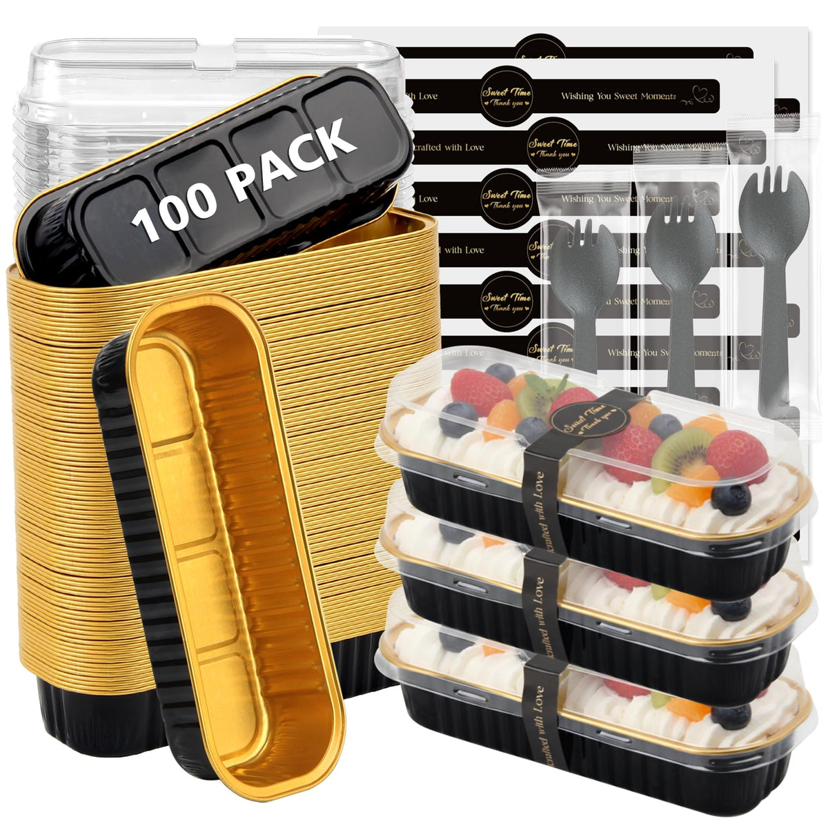 Ruckae mini molde para hornear con tapa, porciones listas para servir.
