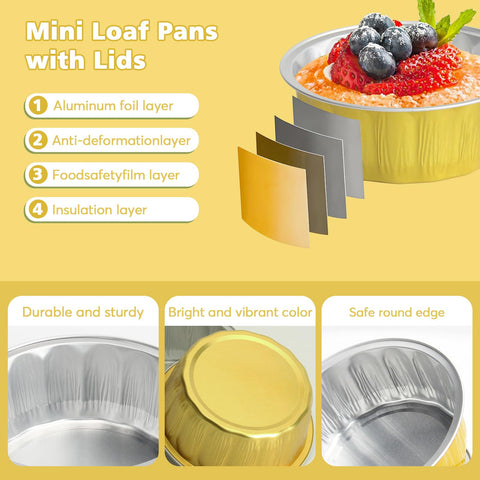 Ruckae mini pasteles en 8oz con tapa.