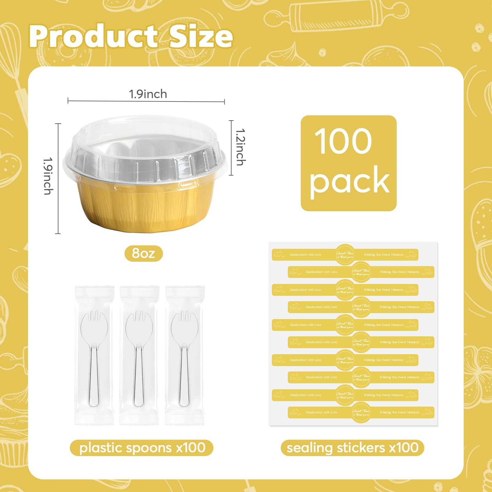 Ruckae vasos de aluminio 8oz con tapa, ideal para servir.