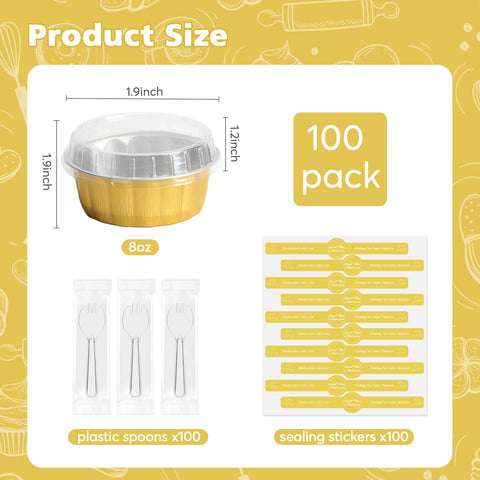 Ruckae vasos de aluminio 8oz con tapa, ideal para servir.