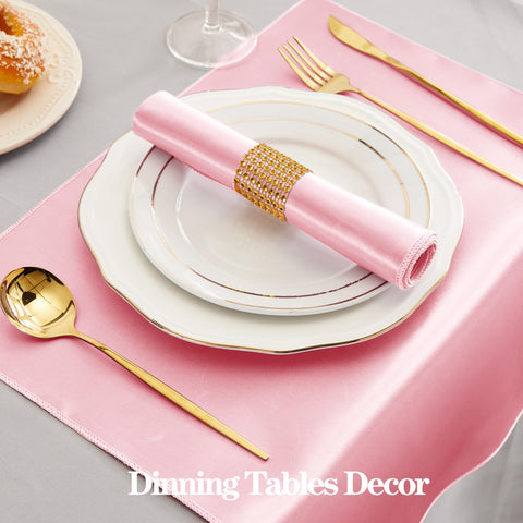 RUDONG M anillos para servilleta dorados añaden brillo decorativo.