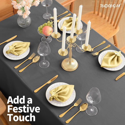 RUDONG M servilletas ideales para bodas y banquetes dorados.