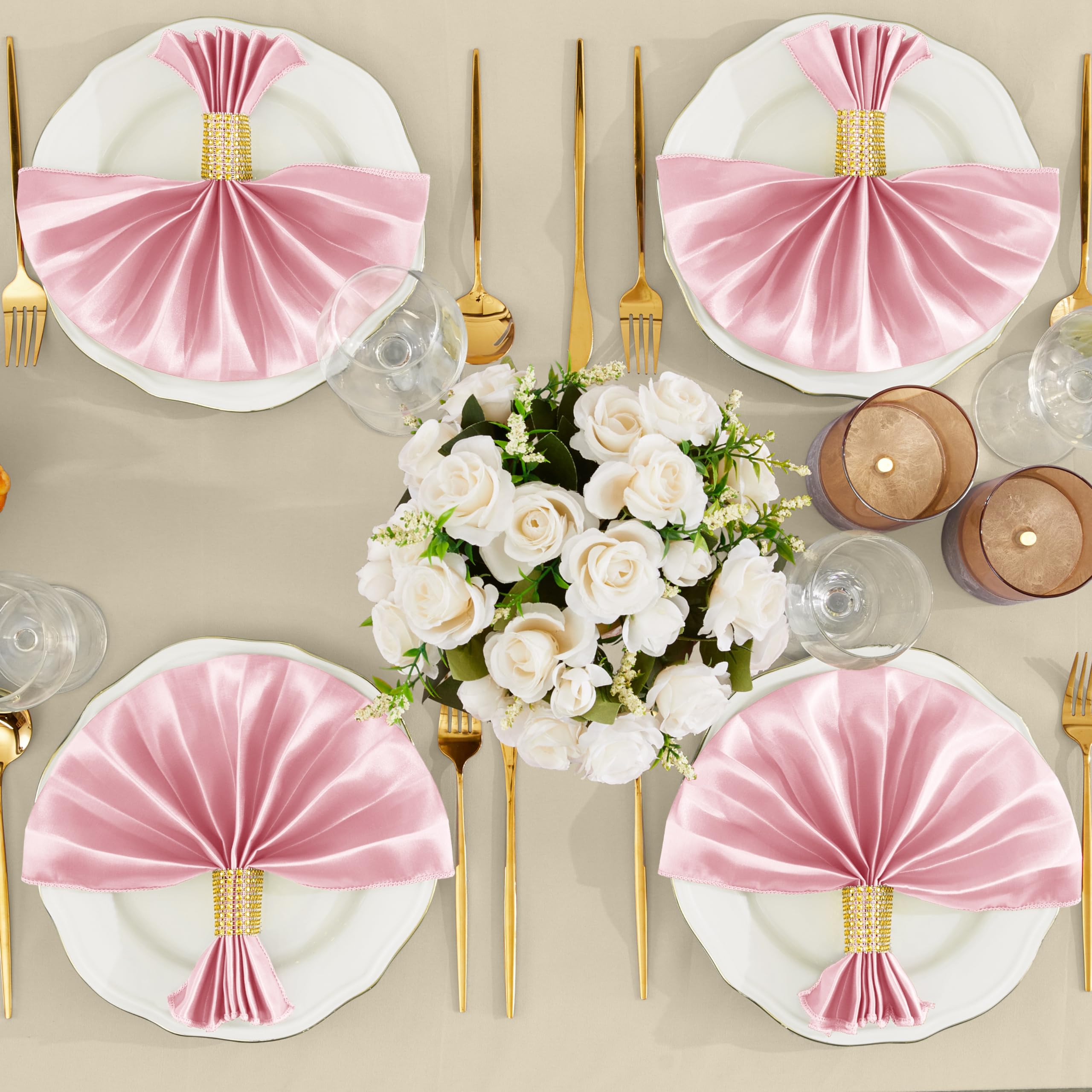 RUDONG M juego de 50 servilletas para banquetes y bodas.