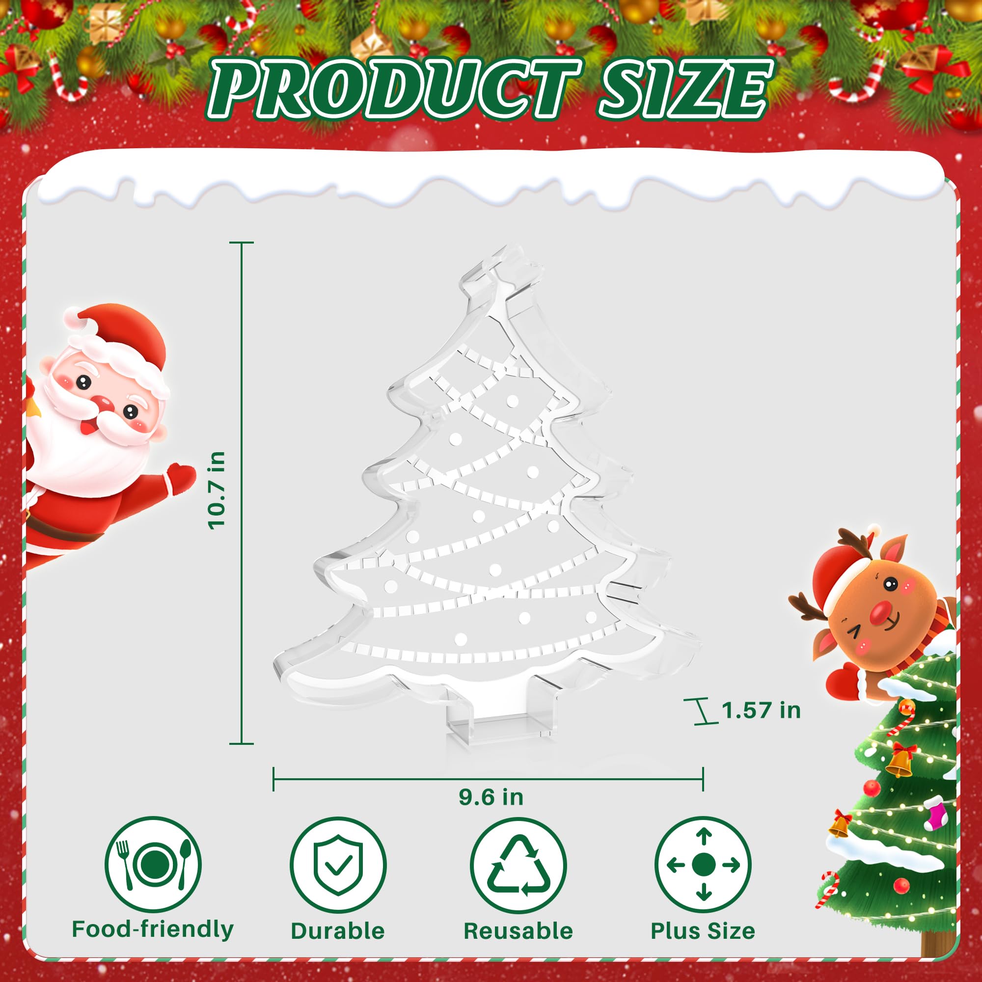 RUFHVTY diseño exclusivo con figuras navideñas en acrílico, ideal para decorar.