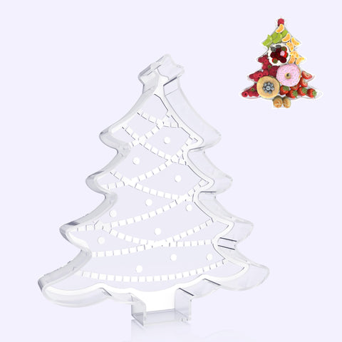 RUFHVTY tablero navideño de 11 pulgadas en acrílico claro para postres.