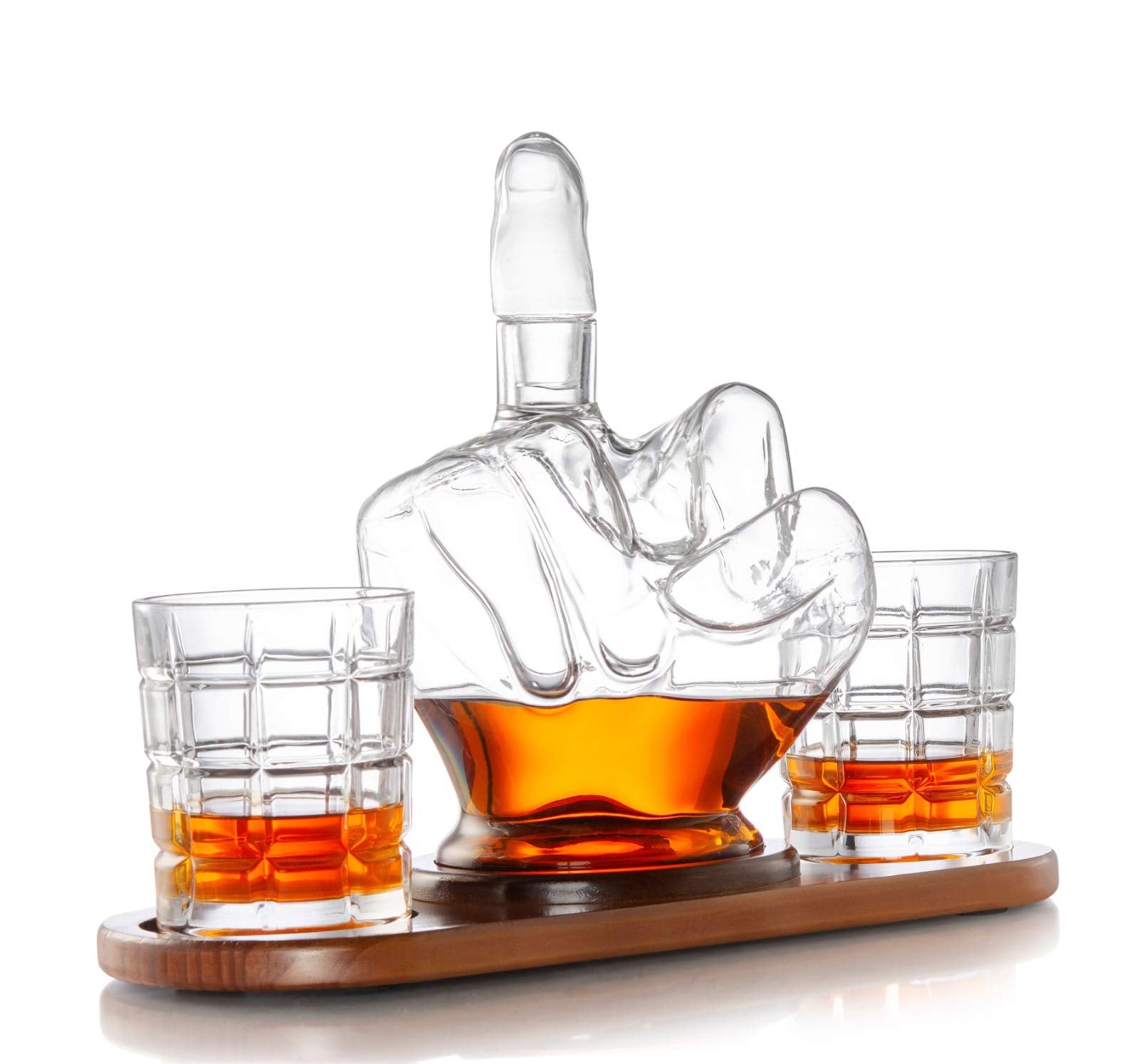 RUGLUSH regalo de decantador dedo medio, ideal para amantes del whisky