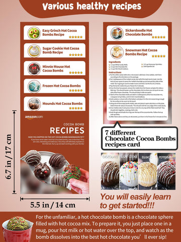 RUGVOMWM tarjetas de recetas, ideas creativas para bombas de chocolate.