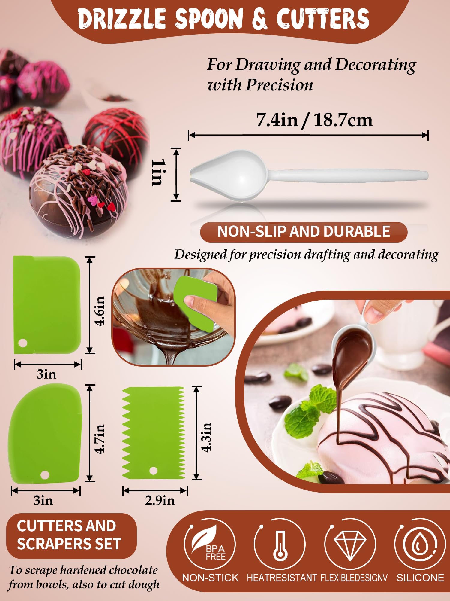 RUGVOMWM embudo plegable, vertido limpio para recetas sin derrames.