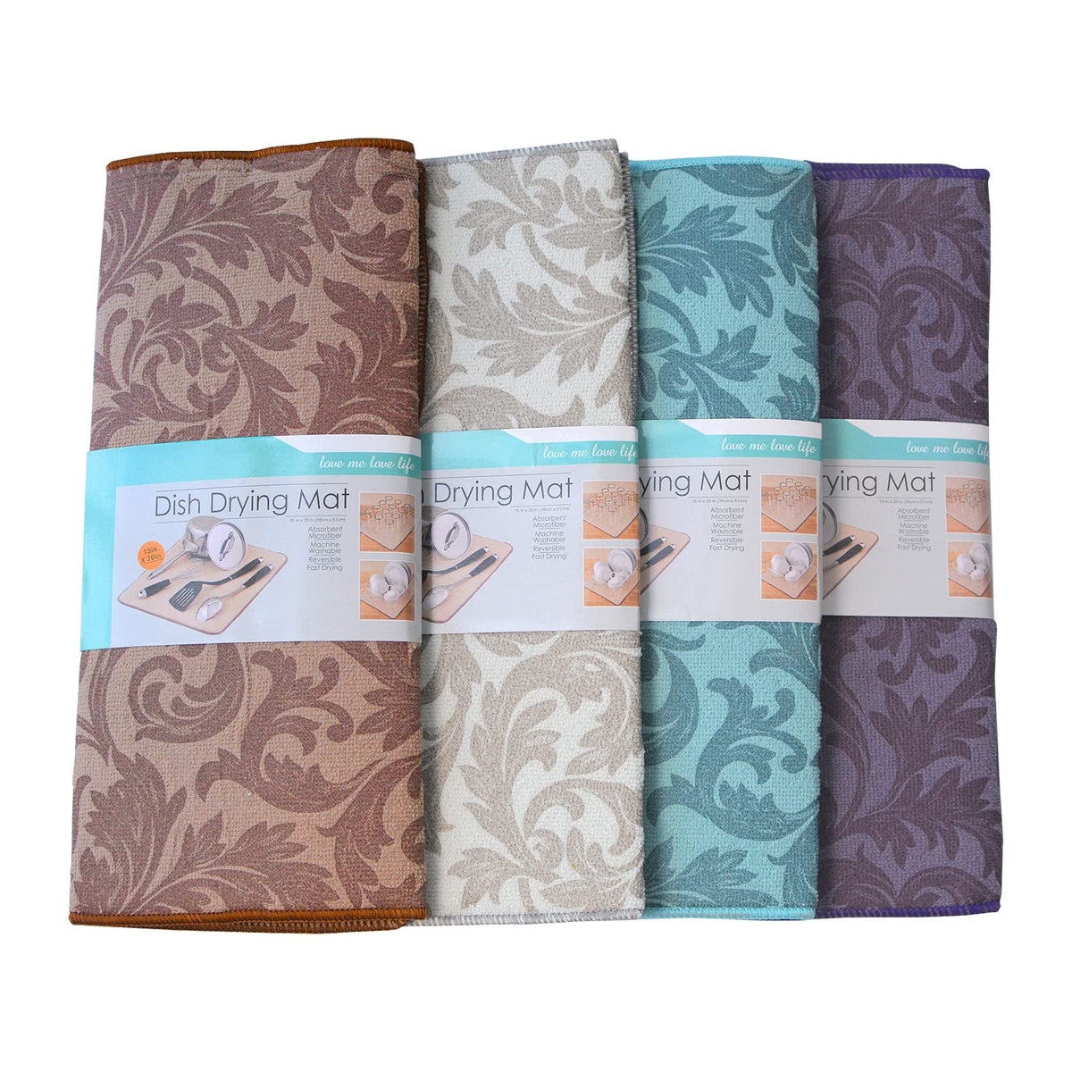 Esterilla RUIFYRAY 20x15, conjunto de 4, secado eficiente para vajilla.