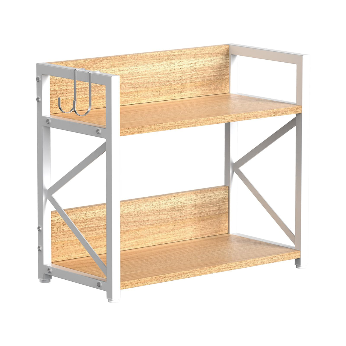 RUILALIFE estante de cocina dos niveles para ordenar utensilios y tazas.