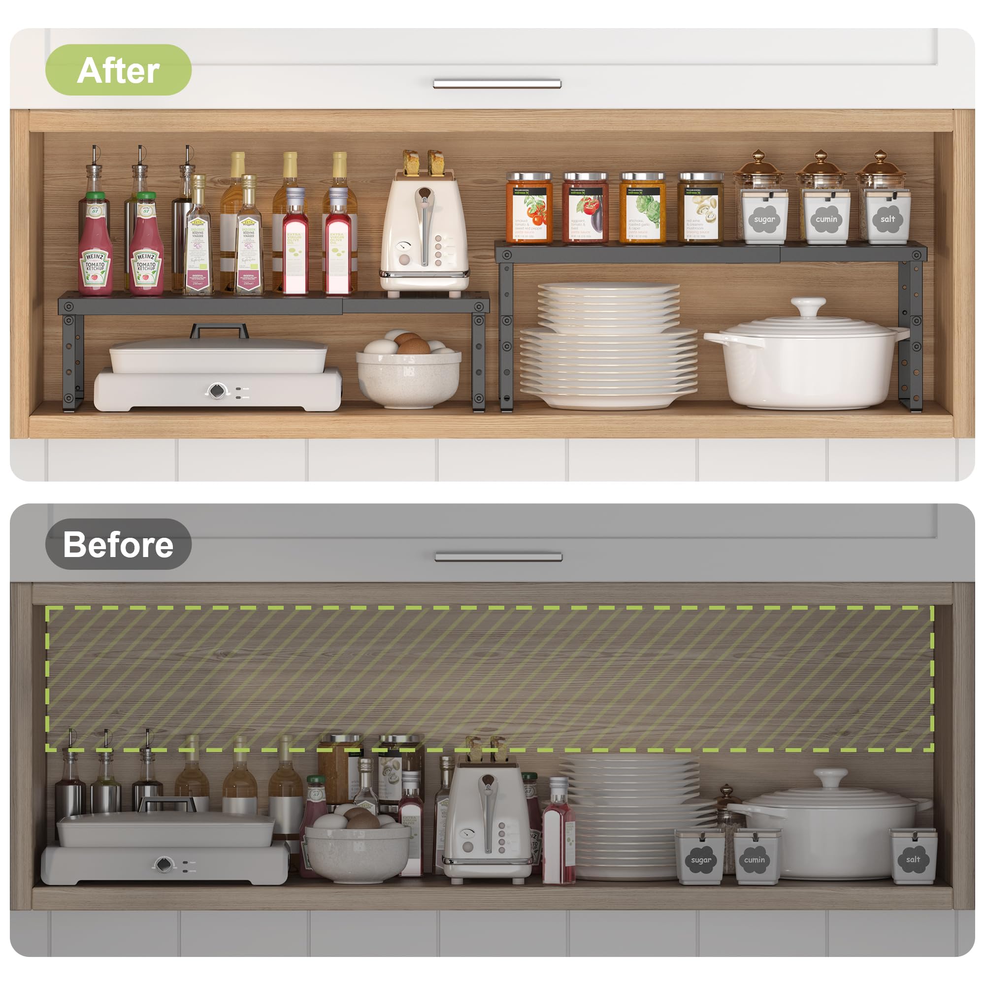 Organizador vertical de RUILALIFE para almacenamiento multifunctional en casa.