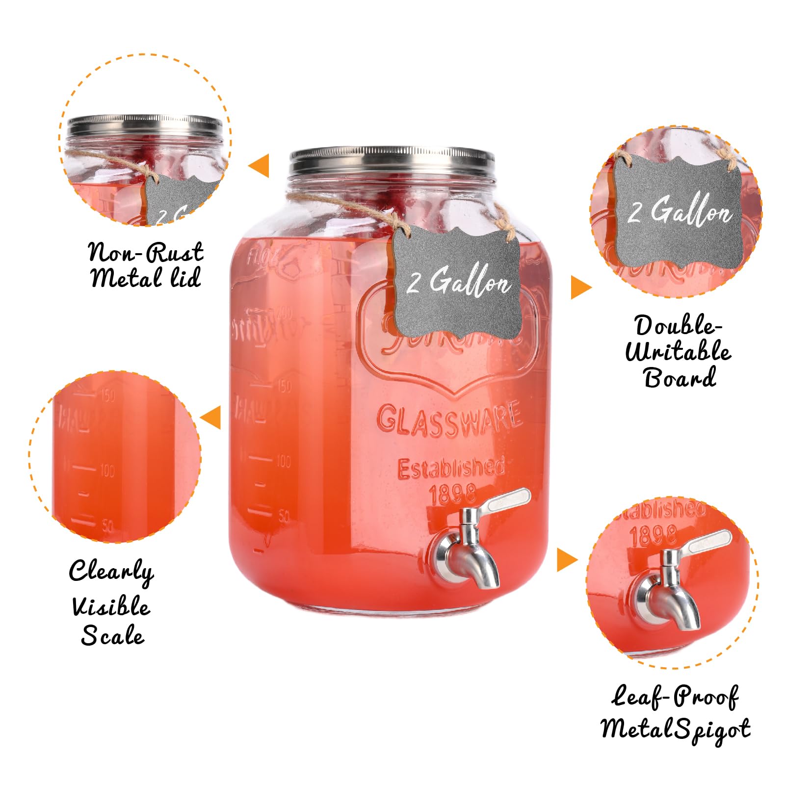 RuileMei dispensador con infusor de fruta para bebidas