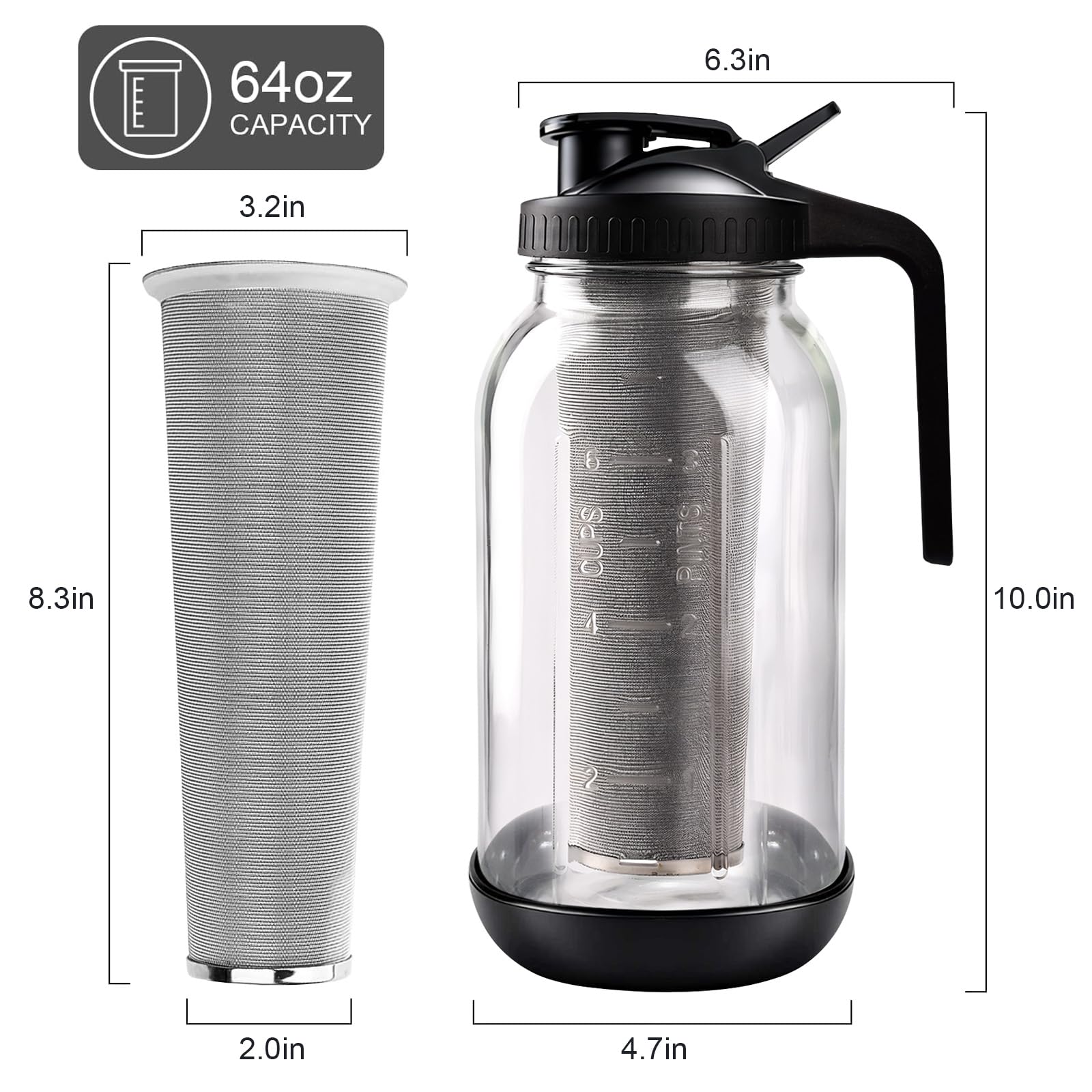 Uso versátil RuileMei para infusiones, agua y bebidas frío en casa u oficina.