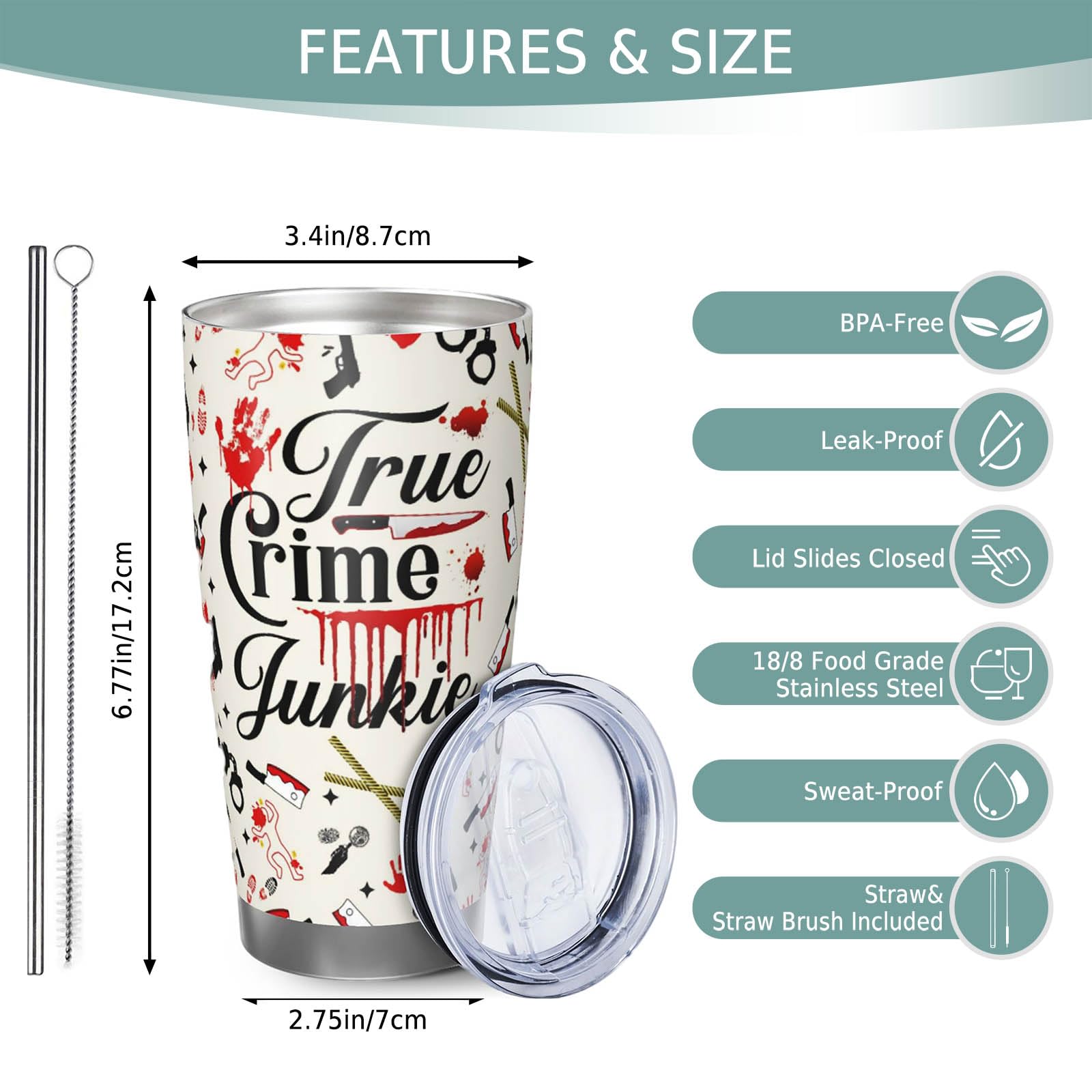 Vaso de 20oz para café o té en movimiento, de RUIYIMOEO.