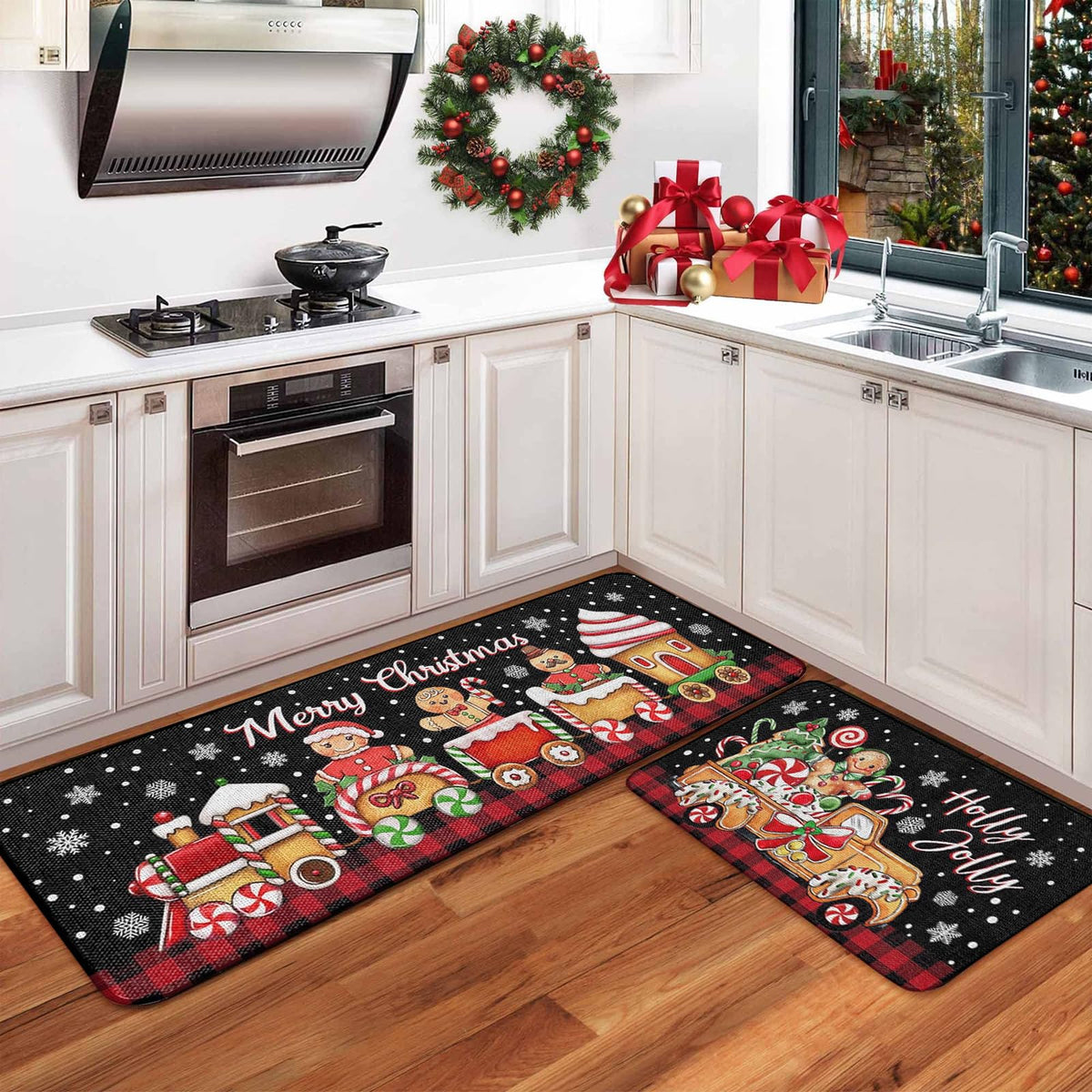 RUIZHUO alfombra cocina hombres-jengibre, terciopelo suave y base antideslizante para mayor seguridad.
