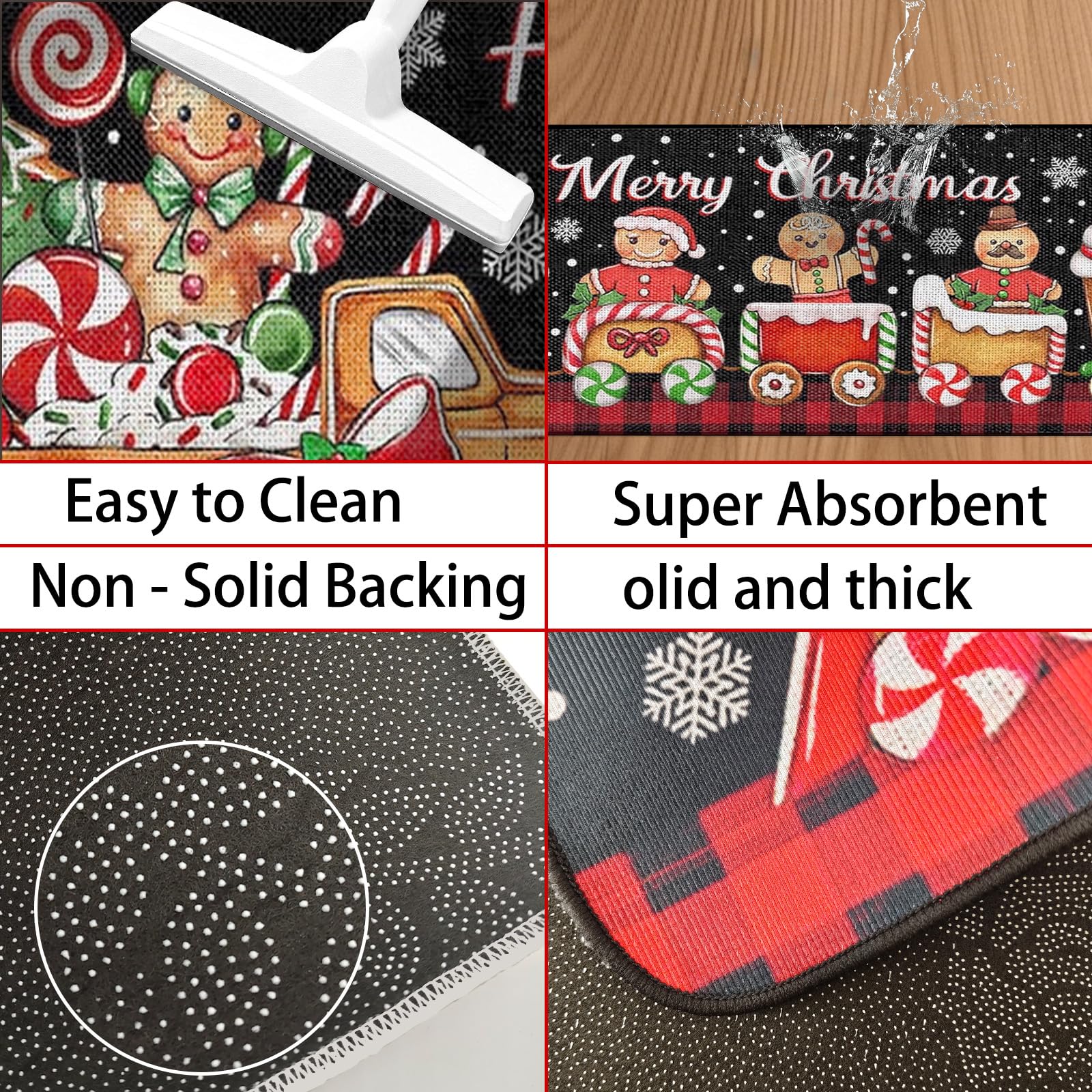 RUIZHUO detalle de terciopelo, hombre-jengibre para cocina navideña.