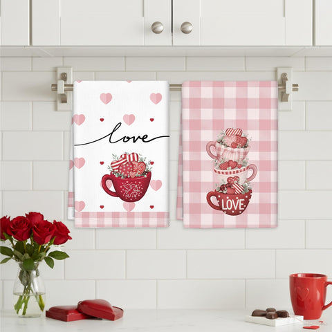 Toallas Ruizhuo con diseño corazón, regalo ideal para San Valentín