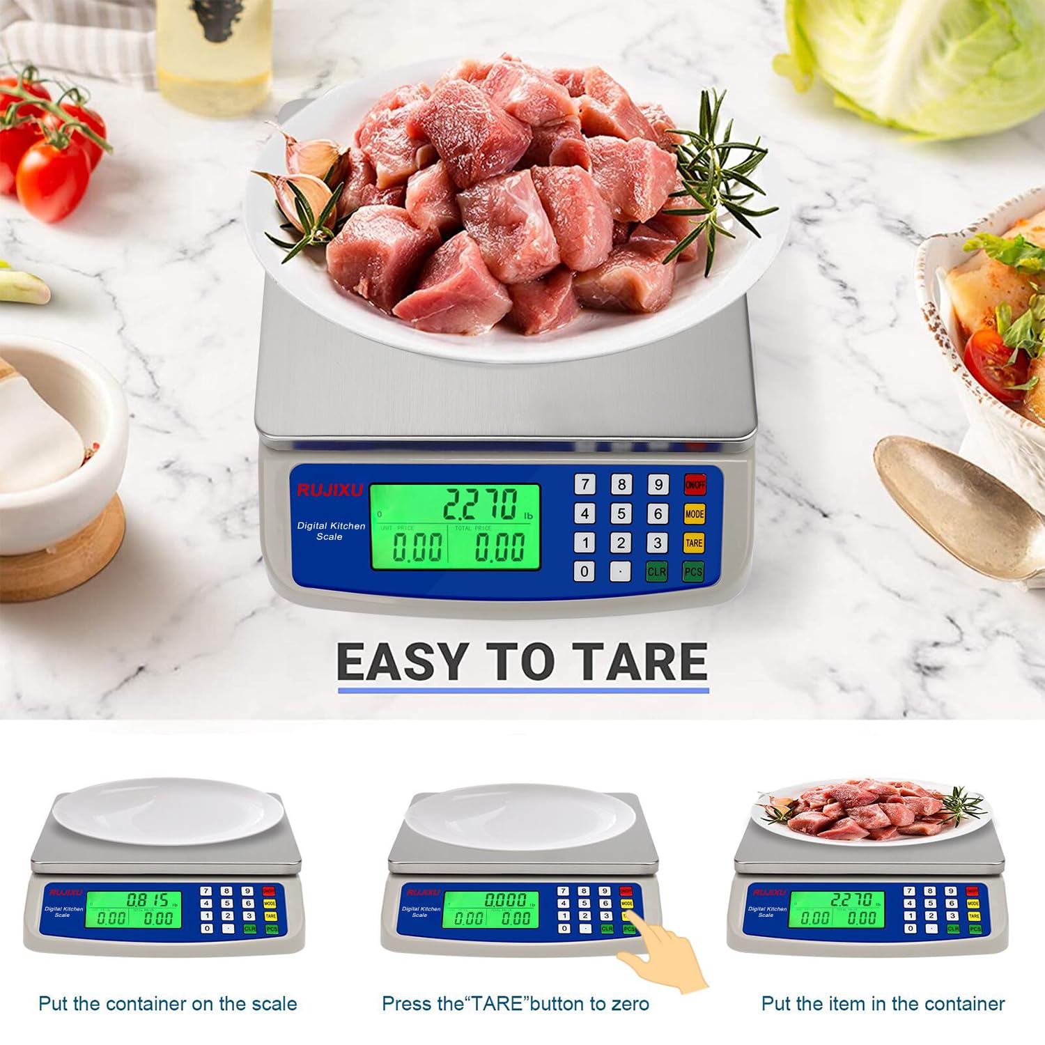 RUJIXU dimensiones compactas para encimeras de cocina.