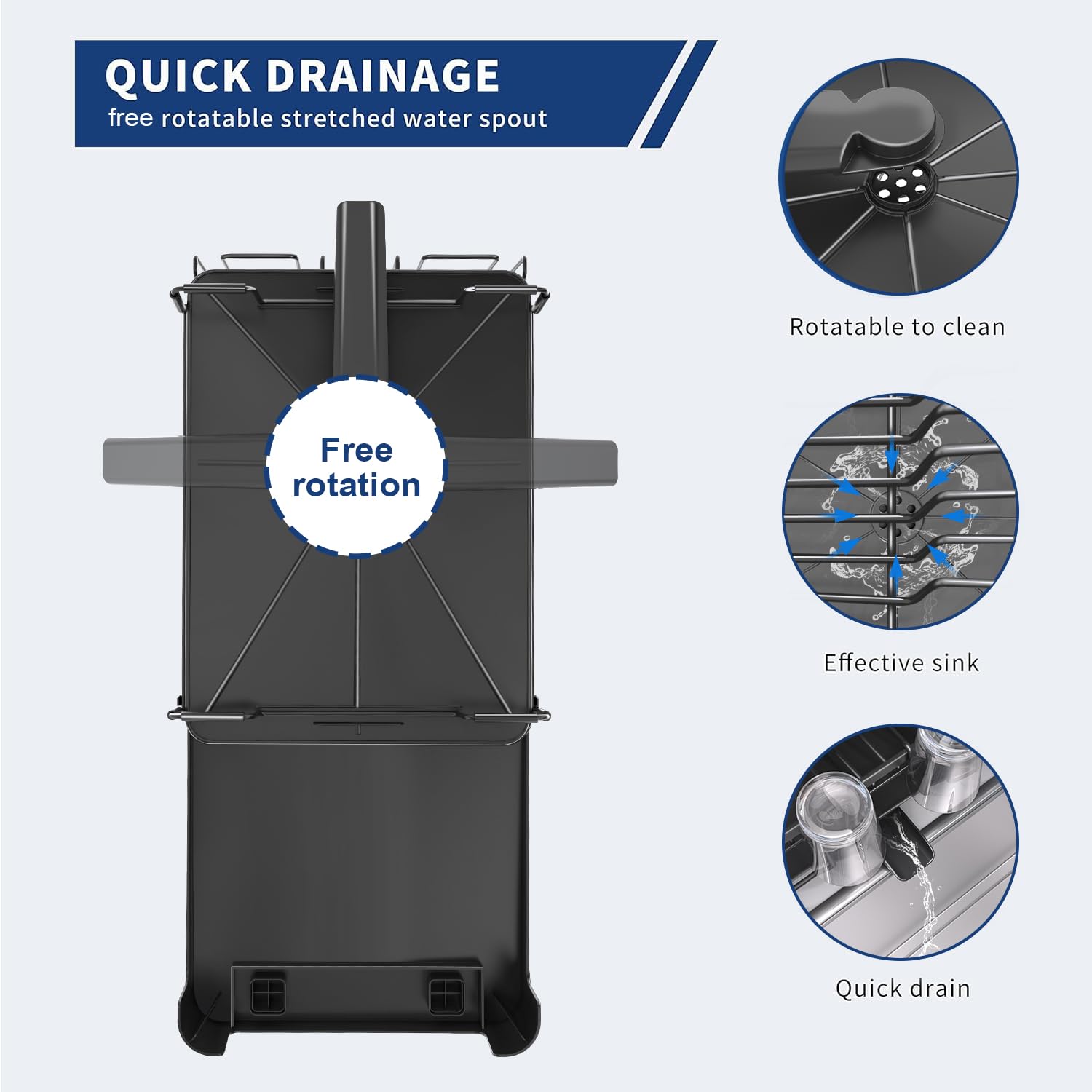 Runnatal porta-vasos compacto para secar tazas y vasos.