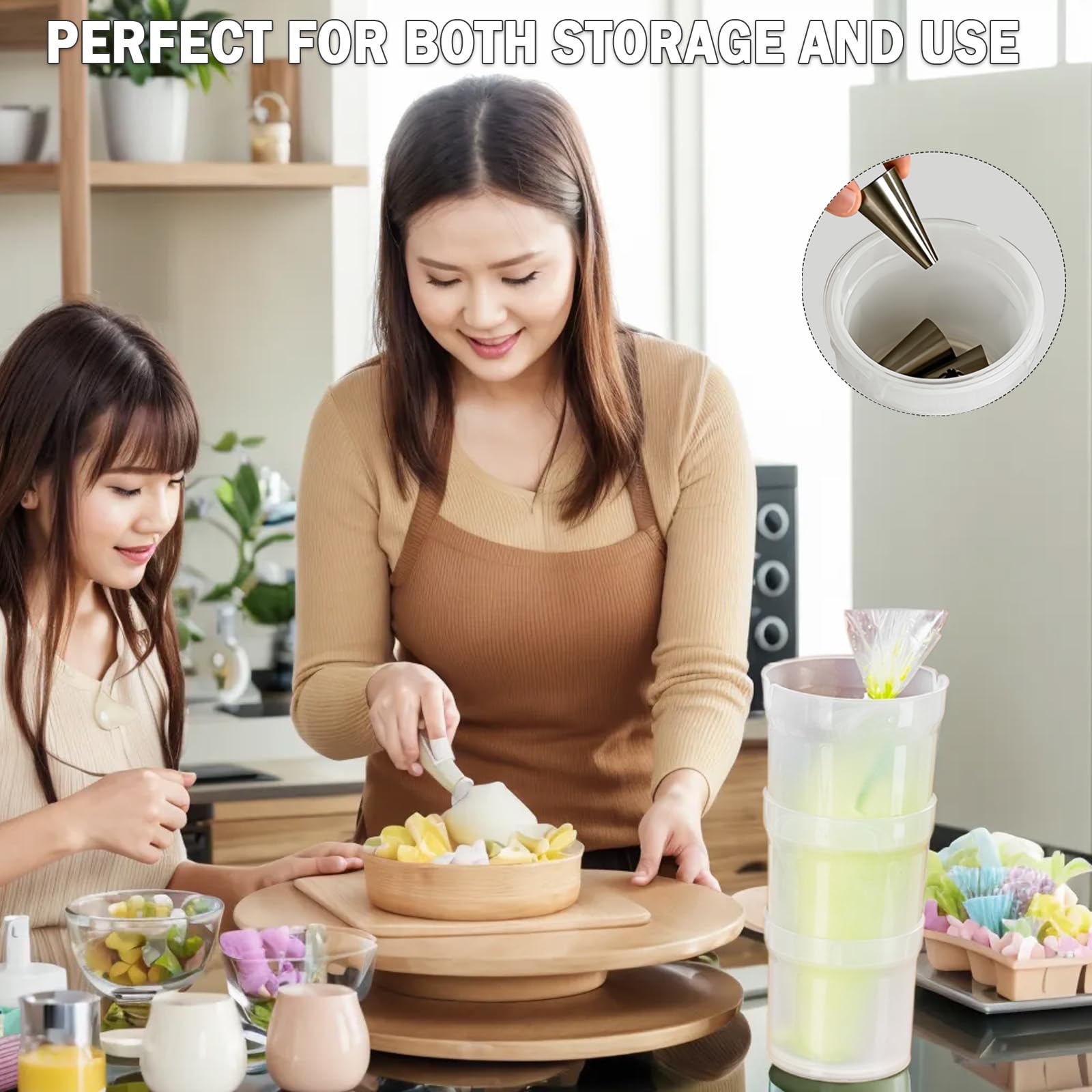 Runspich uso doméstico en cocina ayuda a decorar con precisión.