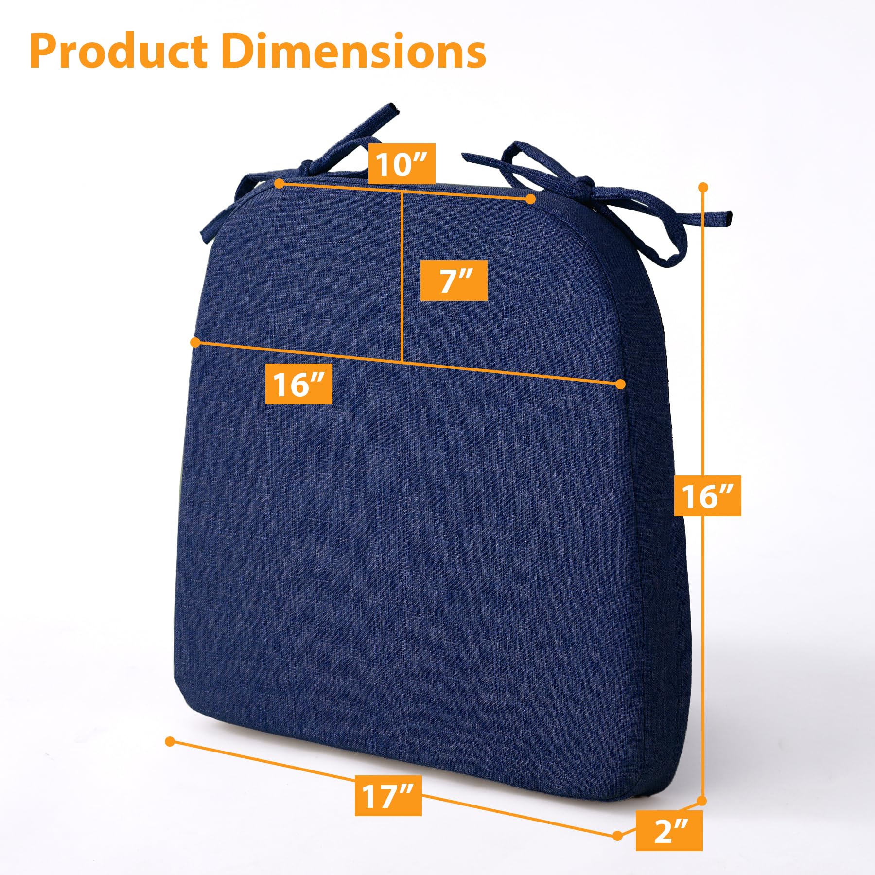 Cojín Ruqmuis para silla de cocina con base antideslizante azul, evita movimientos