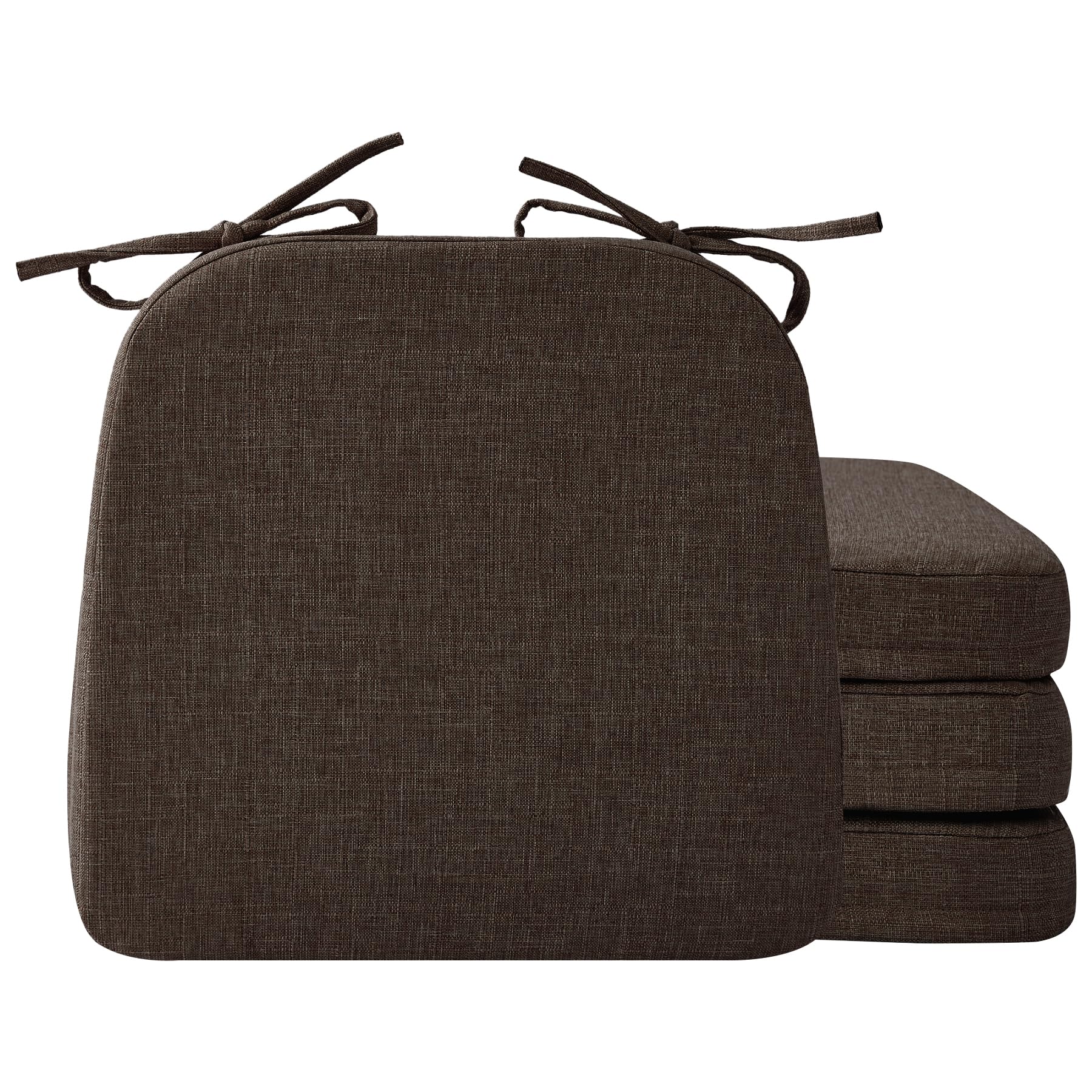 Cojines Ruqmuis para sillas de comedor con forma D y 2 pulgadas de espesor, cómodo