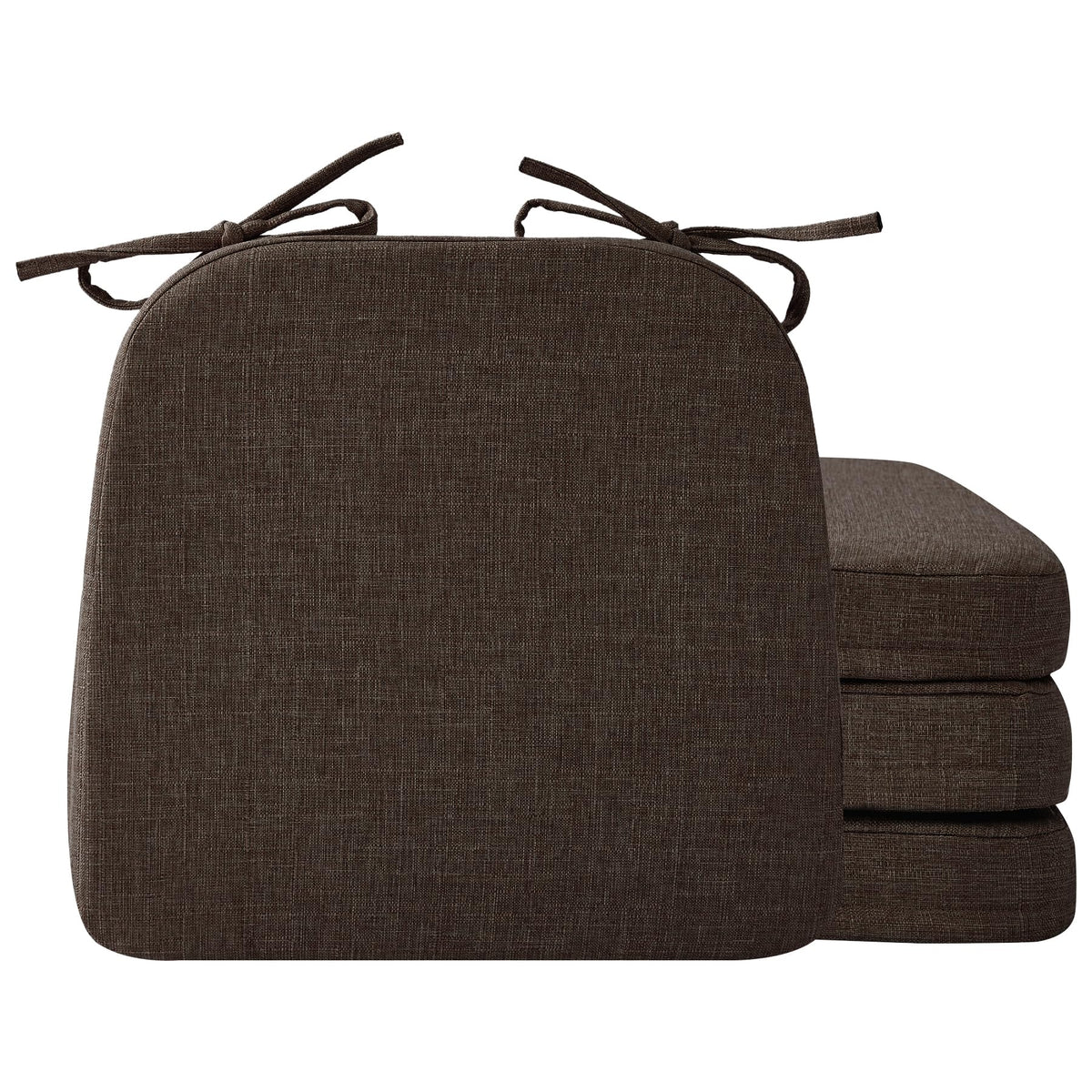 Cojines Ruqmuis para sillas de comedor con forma D y 2 pulgadas de espesor, cómodo