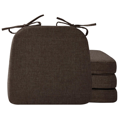 Cojines Ruqmuis para sillas de comedor con forma D y 2 pulgadas de espesor, cómodo