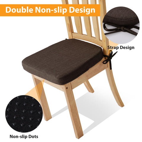 Cojines Ruqmuis para comedor, lazos ajustables para evitar movimientos