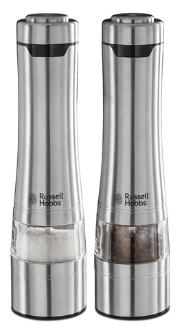 Diseño durable en acero cepillado Russell Hobbs para uso diario.