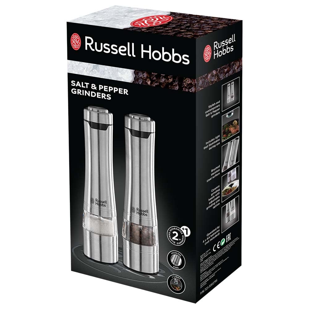 Molinillos Russell Hobbs ideales para sazonar al momento durante la comida.