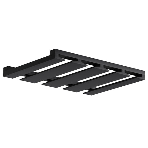 Rustic State Eze: rack de 4 secciones para copas, organización efectiva de vinos.