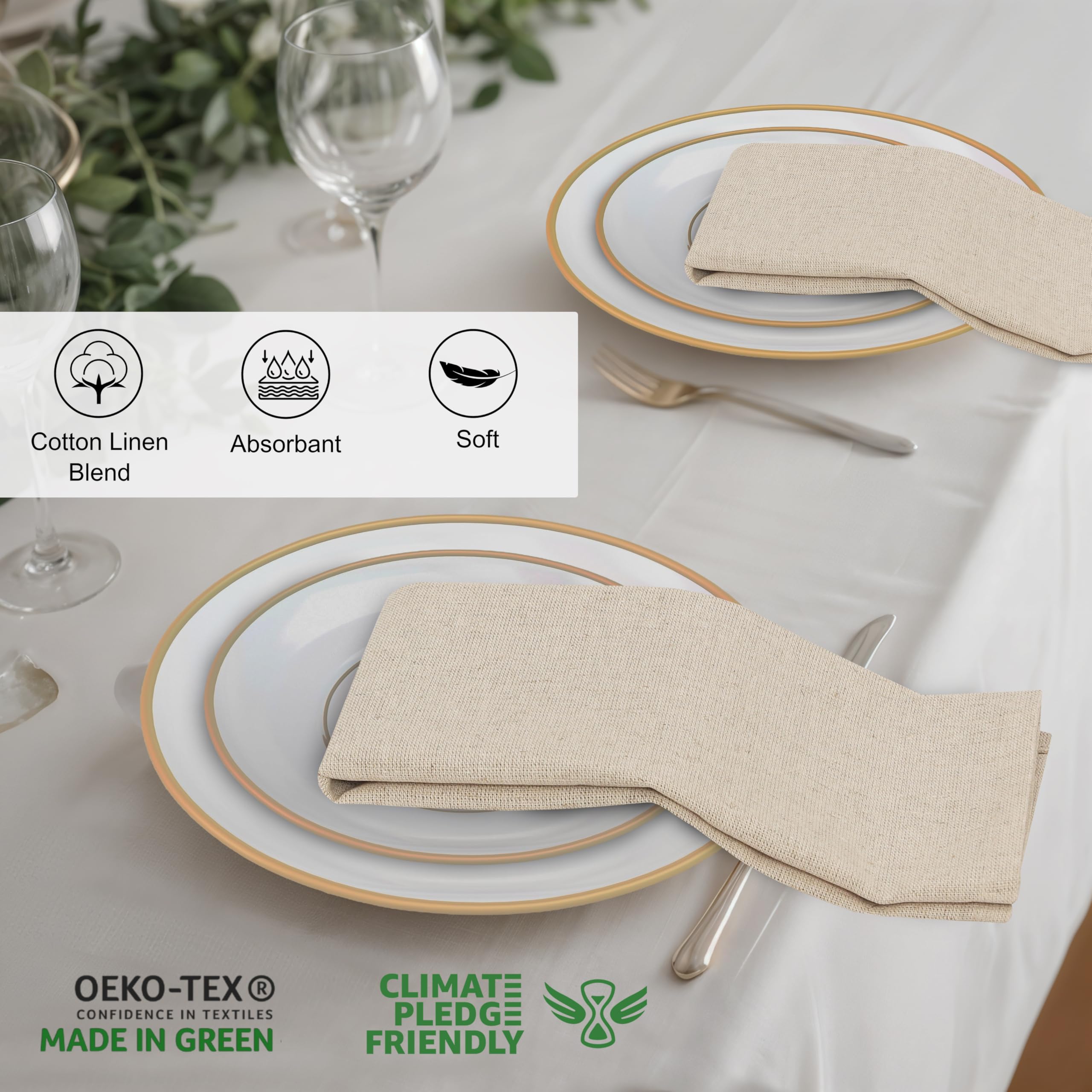 Ruvanti servilleta tacto suave ideal para comidas diarias.