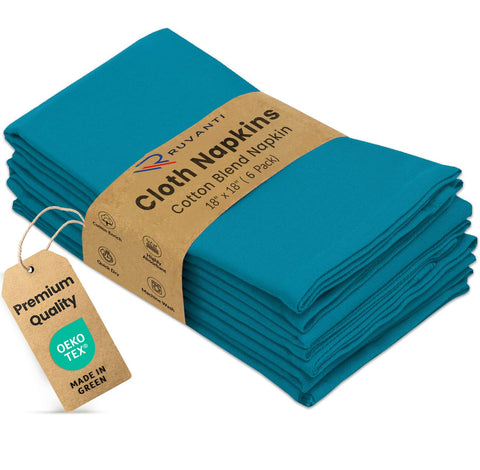 Ruvanti servilletas azul-azulado, textura suave para uso diario.