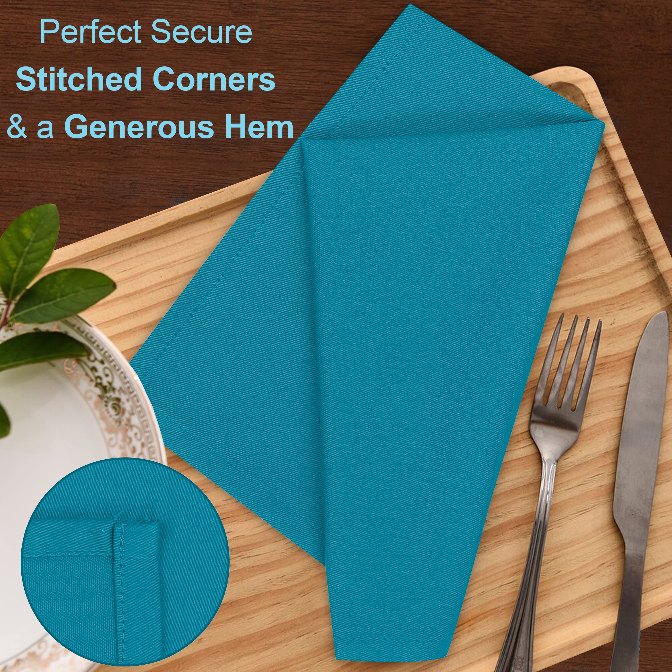 Ruvanti servilletas azul-azulado, tela absorbente para comidas y bebidas.
