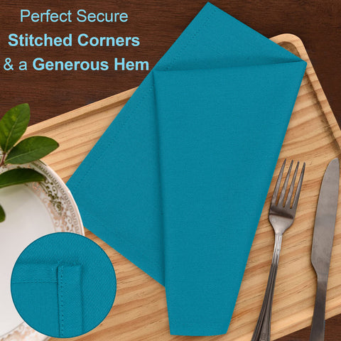 Ruvanti servilletas azul-azulado, tela absorbente para comidas y bebidas.