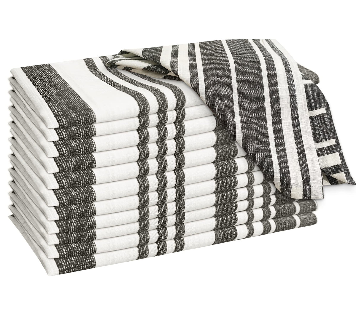 RUVANTI, servilletas gris con rayas, 20x20, ideales para cenas con estilo