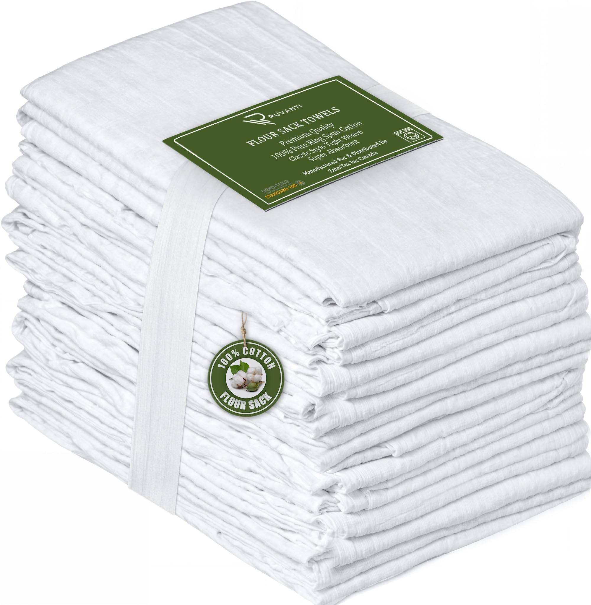 RUVANTI toallas saco harina 28x28 opción ecológica que reduce papel.