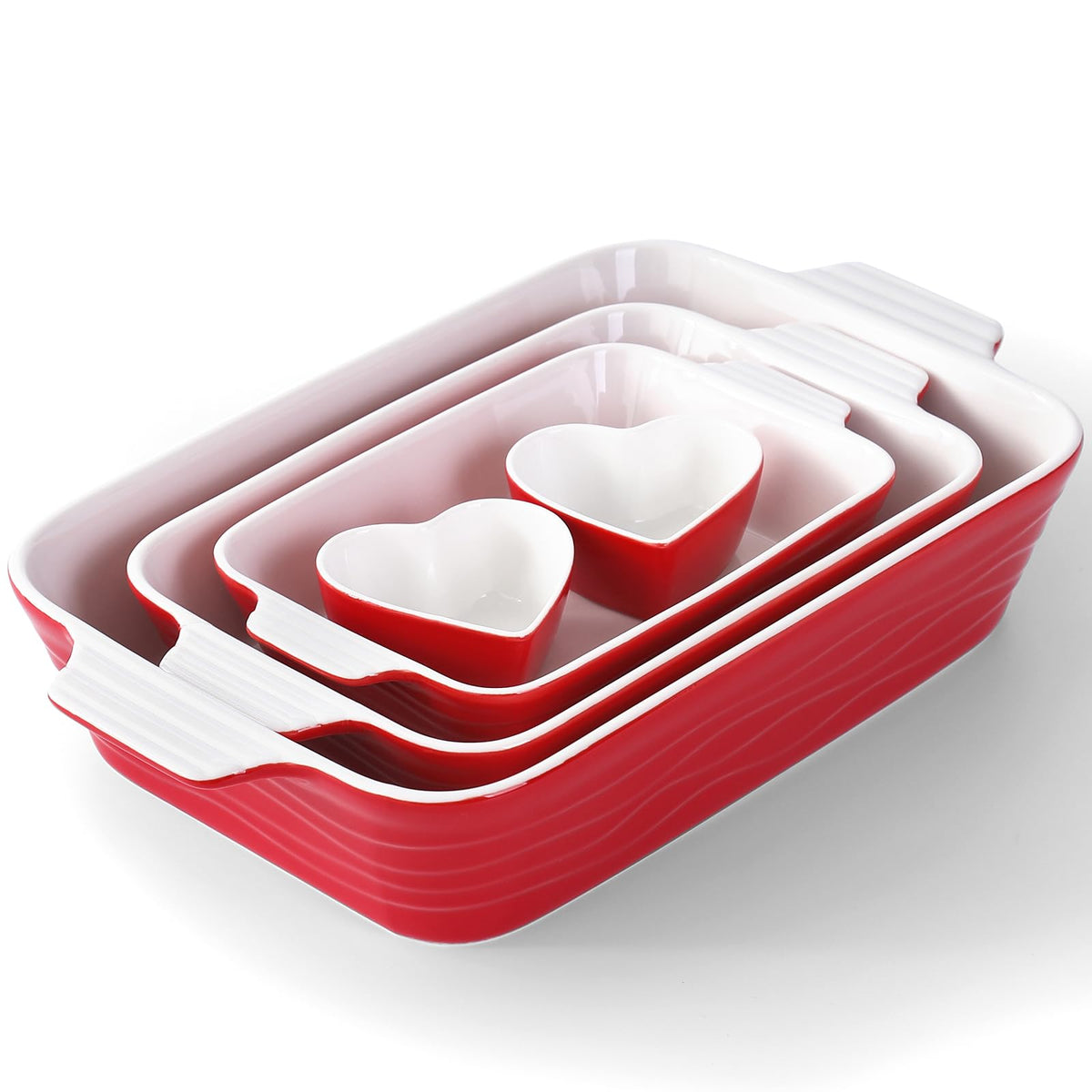 Bandeja rectangular cerámica RUYOLIKS para hornear y servir lasañas.
