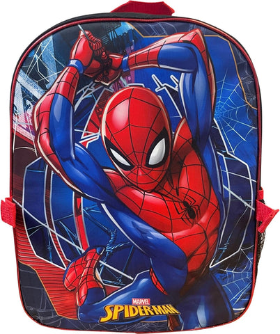 Detalle de cierres en mochila Ruz Spiderman para mayor seguridad