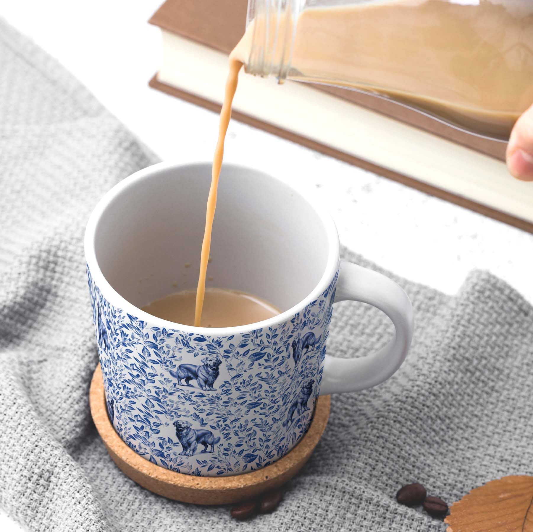 Taza RVEAFA apta para microondas y lavavajillas, fácil de limpieza.