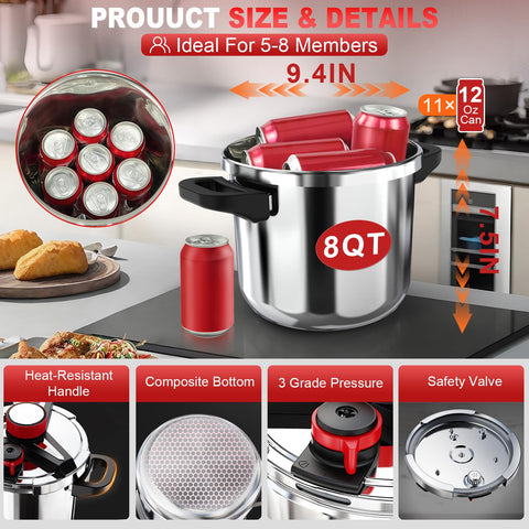 RVGMBO cestilla de vapor incluida para cocinar al vapor saludable