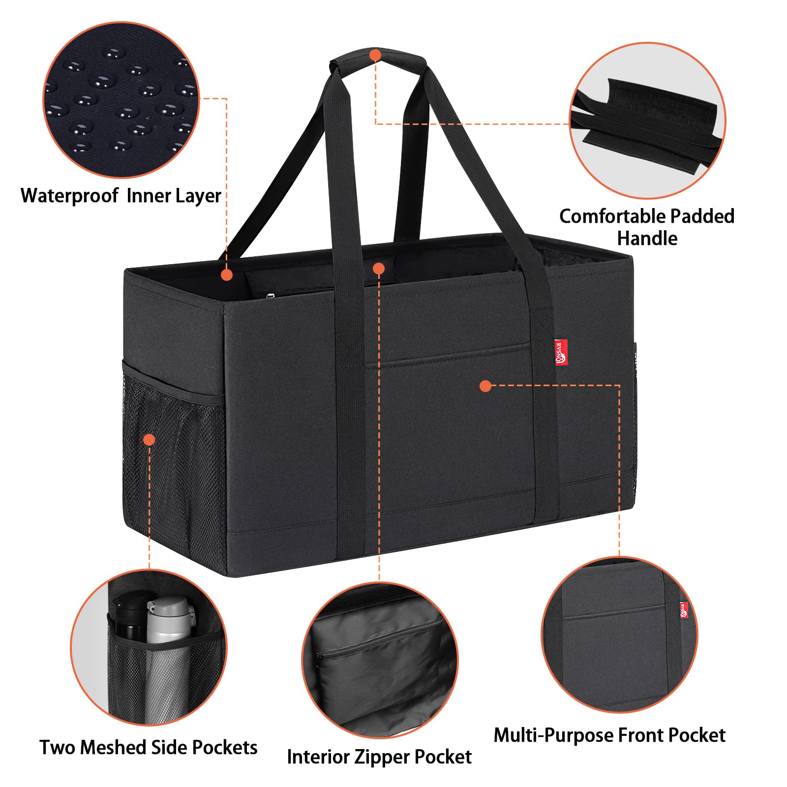 RVSNQ bolsa de gran capacidad, ideal para uso en casa u oficina.