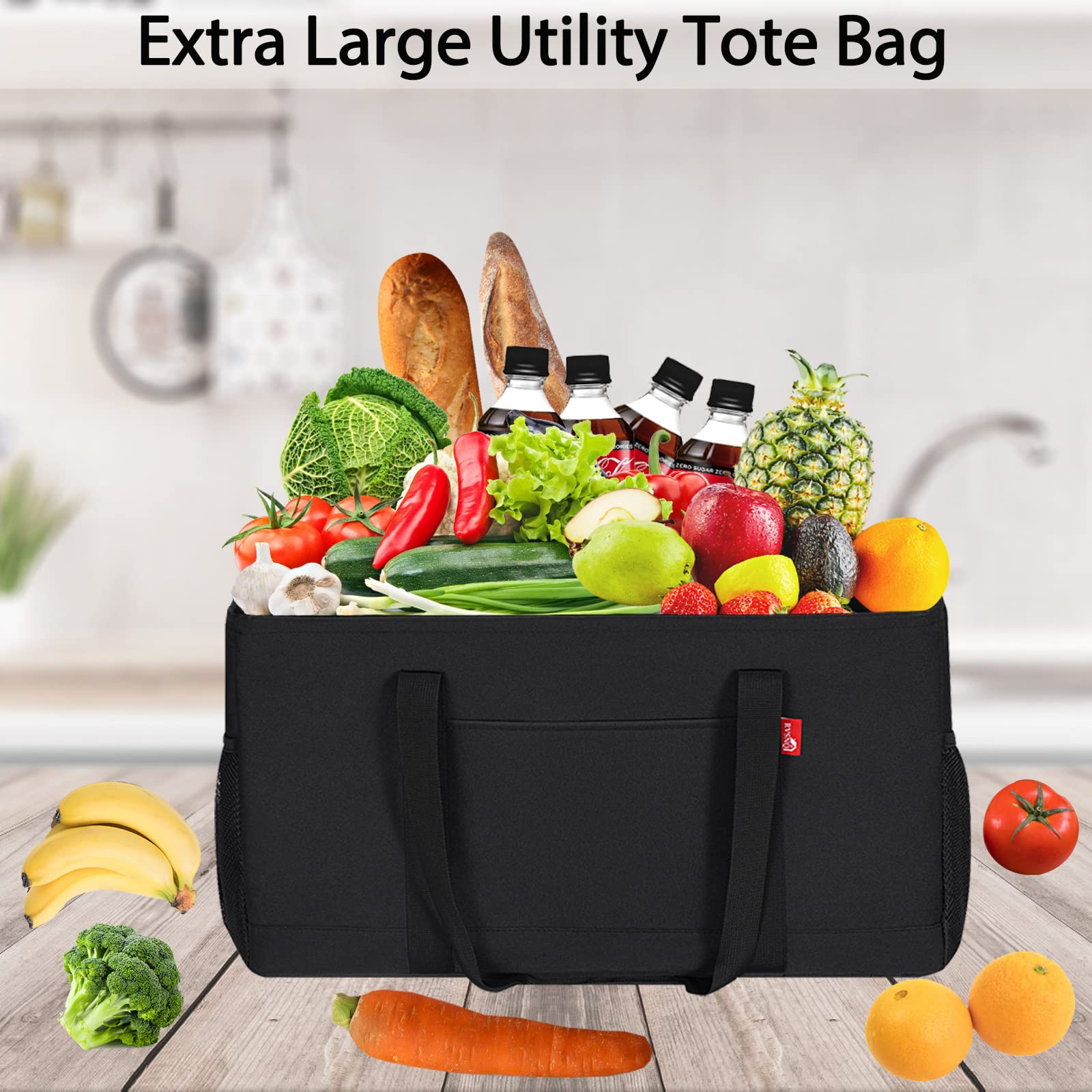 RVSNQ bolsa plegable con bolsillos interiores, organización práctica.