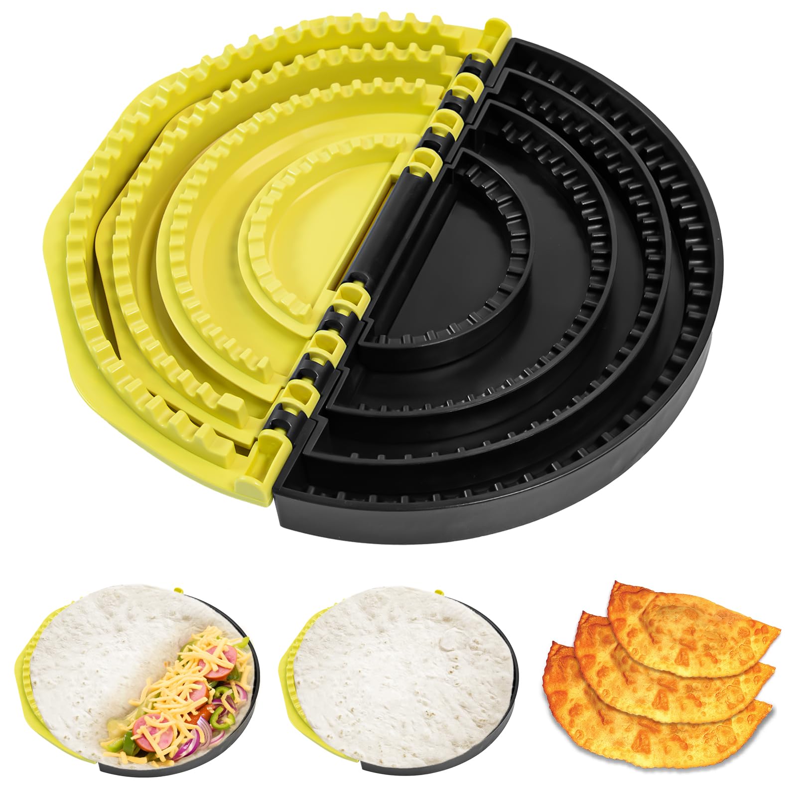 RWIXR Crimpador de tortillas con borde crimpado para sellar rellenos uniformes.
