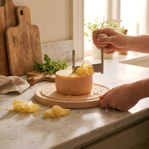 RWIXR Curler: brazo-cuchilla en acción para rizos finos de queso.